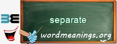 WordMeaning blackboard for separate